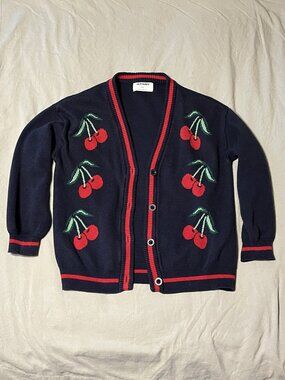 Old Navy Girls Cherry Cardigan size Medium